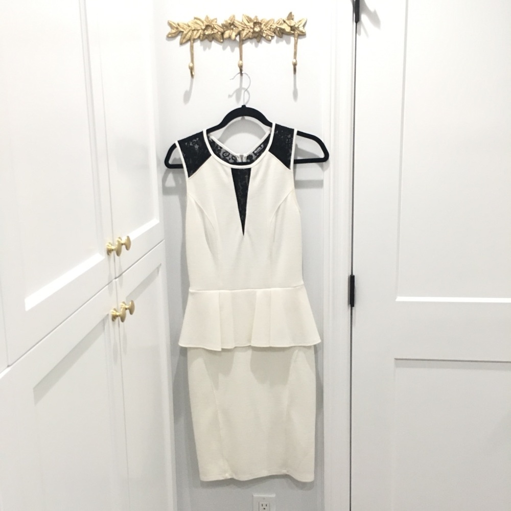 Elegant dress with black lace on the back